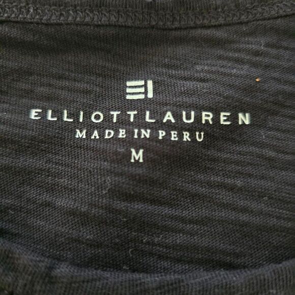 Elliott Lauren Tank Top Black Size Medium All Cotton Sleeveless Crew Neck - Picture 3 of 6